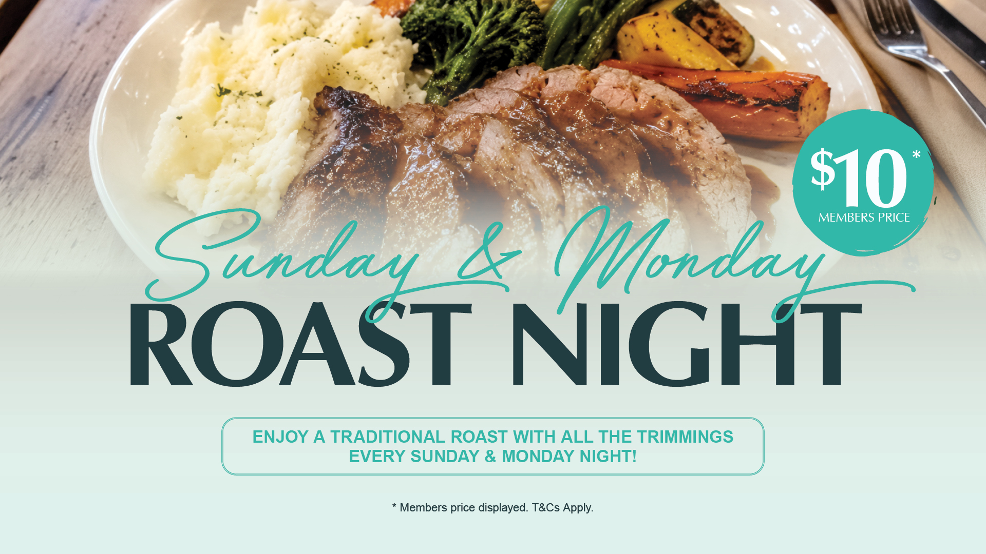 Sunday & Monday Roast Night