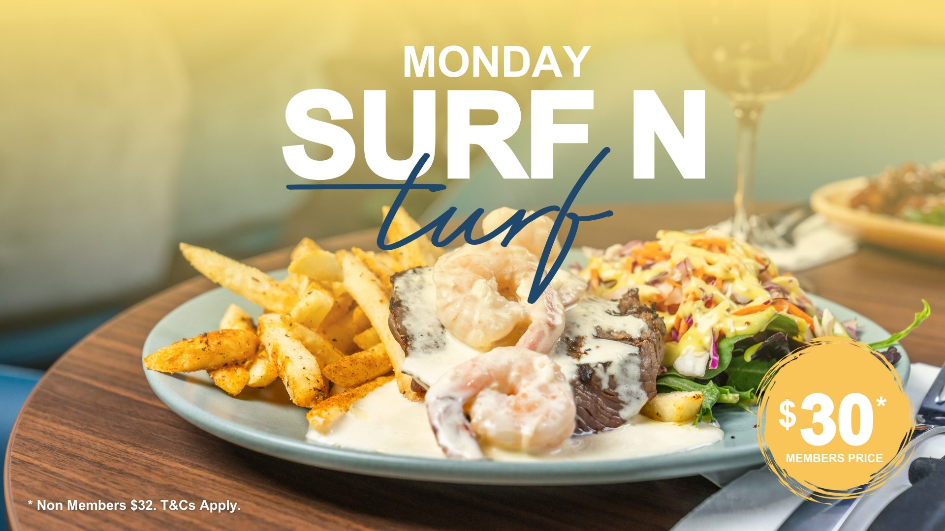 Club Robina - Monday Surf n Turf Night Nightlife