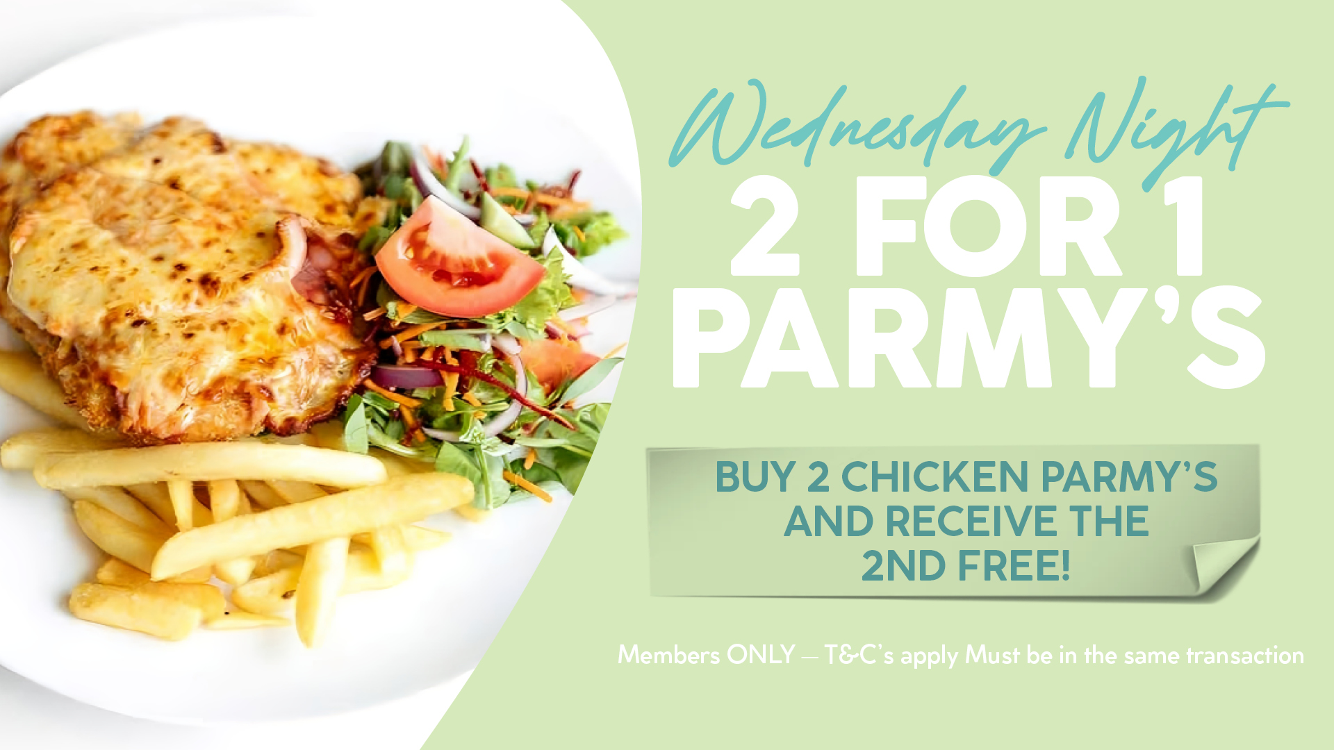 Club Robina - Wednesday Night 2 FOR 1 PARMYS Nightlife